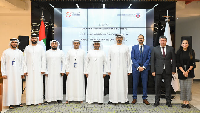 Abu Dhabi Department of Economic Development partners with Emirates Driving Company to enhance innovation in transport sector
