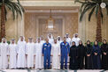 Hamdan bin Zayed receives delegation from space sector at Al Nakheel Palace