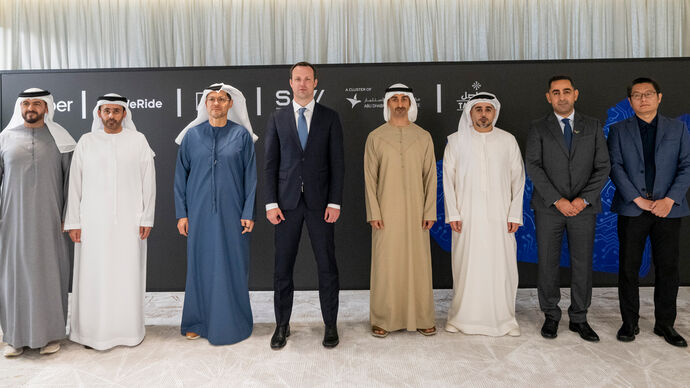 Hamdan bin Mohamed bin Zayed witnesses launch of Uber and WeRide autonomous mobility service