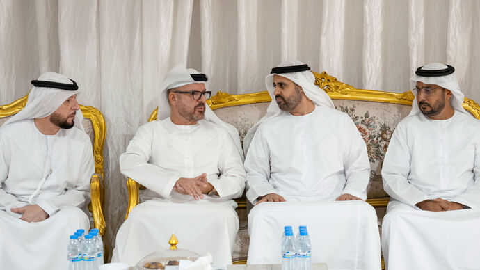 Theyab bin Mohamed bin Zayed offers condolences on the passing of Abdulrahman Abdulaziz Al Awadhi