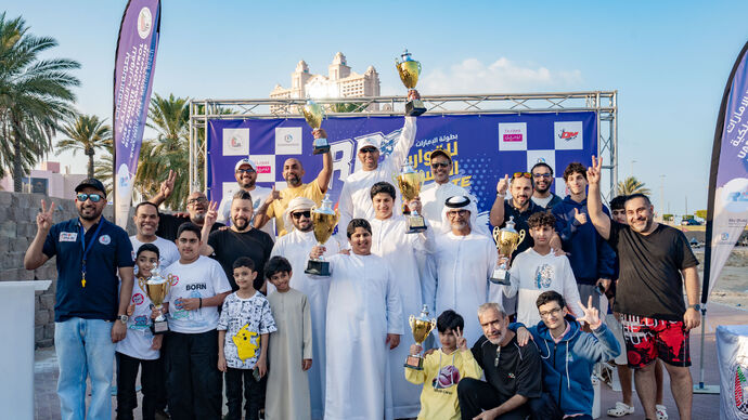 Abu Dhabi Marine Sports Club honours winners of 1st round of UAE Remote Control Boat Championship