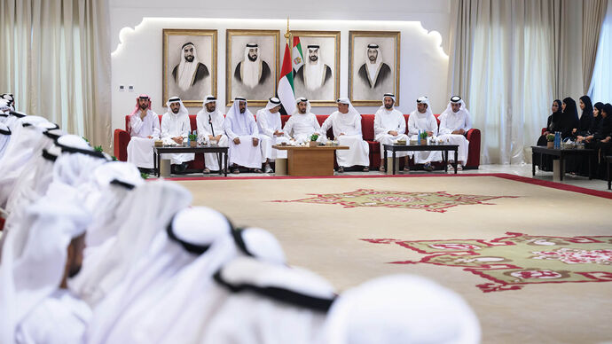 Hamdan bin Zayed visits Dalma Island, inspects infrastructure projects and meets with UAE Nationals