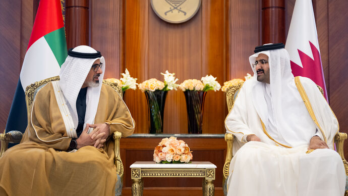 Crown Prince of Abu Dhabi arrives in Doha on official visit