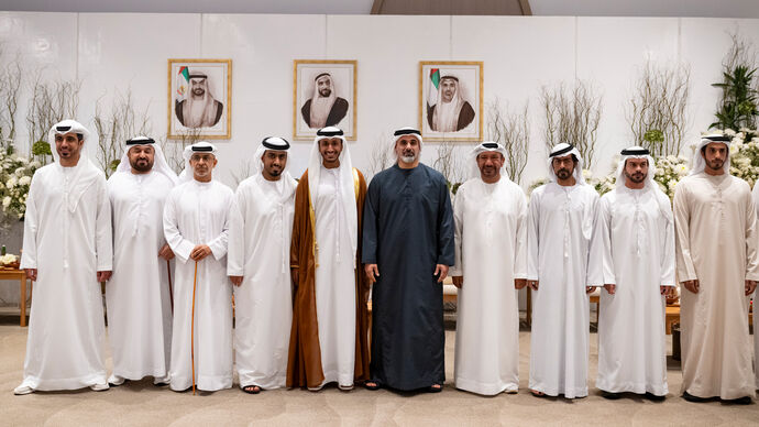 Khaled bin Mohamed bin Zayed attends Abdullah Mohamed Salem Al Dhaheri wedding reception