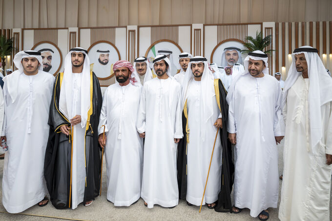 Khalifa bin Tahnoon bin Mohammed attends Humaid Rashed Al Shamsi wedding reception