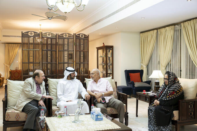 Khalifa bin Tahnoon bin Mohammed offers condolences on the passing of Dr George Mathew’s wife