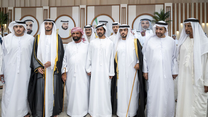 Khalifa bin Tahnoon bin Mohammed attends Humaid Rashed Al Shamsi wedding reception