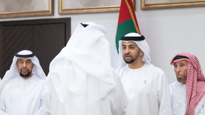 Hamdan bin Zayed receives well-wishers for holy month of Ramadan