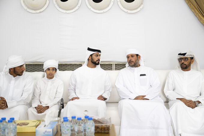 Zayed bin Hamdan bin Zayed offers condolences on the passing of Mohamed Humaid Baldabeela Al Mansoori 