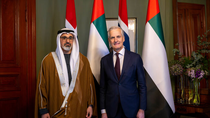 Crown Prince of Abu Dhabi meets with Prime Minister of Norway