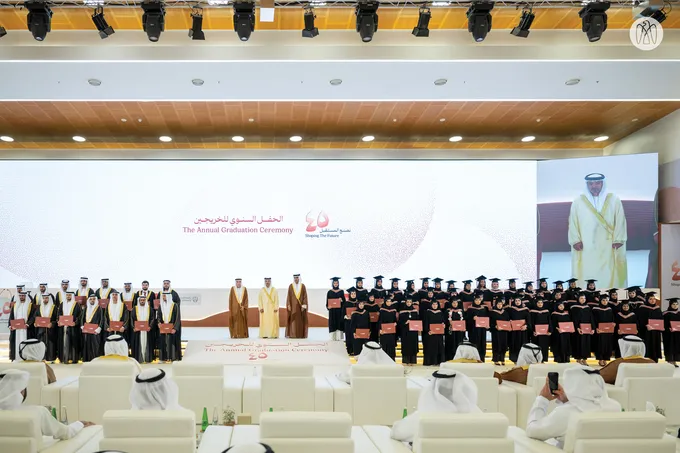 Under the patronage of the UAE President.. Hazza bin Zayed attends graduation ceremony of 45th cohort of United Arab Emirates University