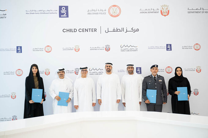 Theyab bin Mohamed bin Zayed Witnesses signing of the Service Level Agreements to Establish the Child Center