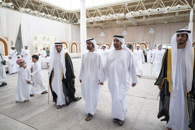 Khalifa bin Tahnoon bin Mohammed attends Humaid Rashed Al Shamsi wedding reception