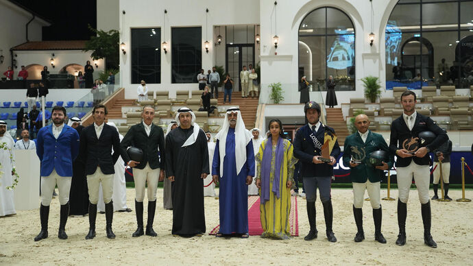 Nahyan bin Mubarak honours winner of Longines Grand Prix title at 12th FBMA International Show Jumping Cup