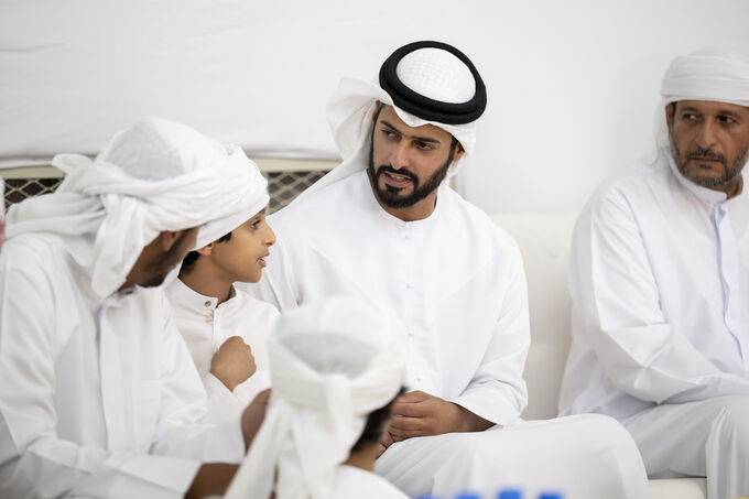 Zayed bin Hamdan bin Zayed offers condolences on the passing of Mohamed Humaid Baldabeela Al Mansoori 