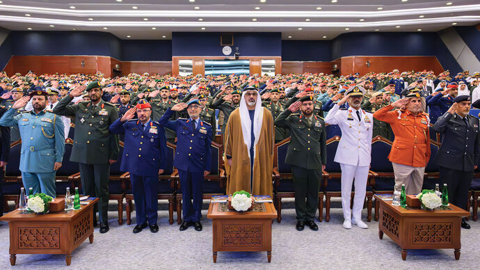 Khaled bin Mohamed bin Zayed attends graduation ceremony for 33rd joint course of Joint Command and Staff College