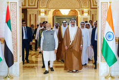 Crown Prince Of Abu Dhabi Bids Farewell To Prime Minister Of India As ...