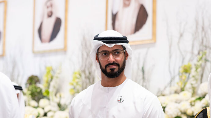 Zayed bin Hamdan bin Zayed attends Thani bin Mohamed bin Jibarah Almarar wedding reception