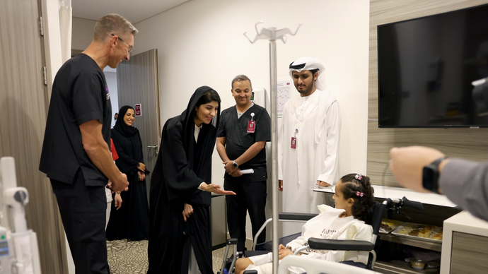 Family Care Authority providing comprehensive social services to Palestinian patients and children receiving treatment in Abu Dhabi