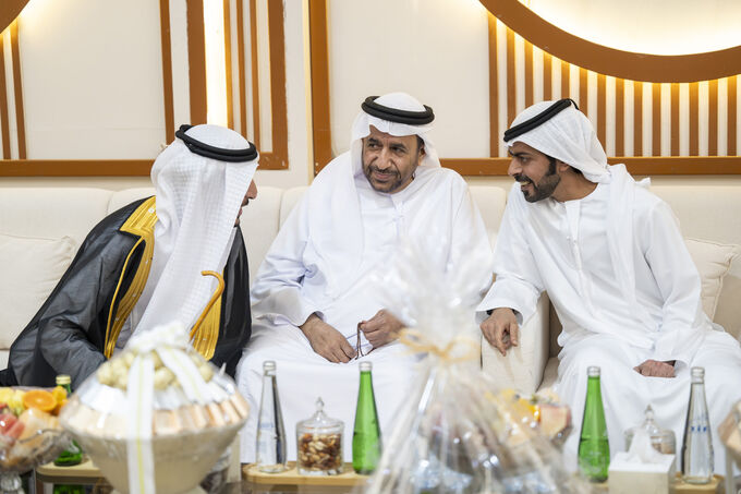 Khalifa bin Tahnoon bin Mohammed attends Humaid Rashed Al Shamsi wedding reception