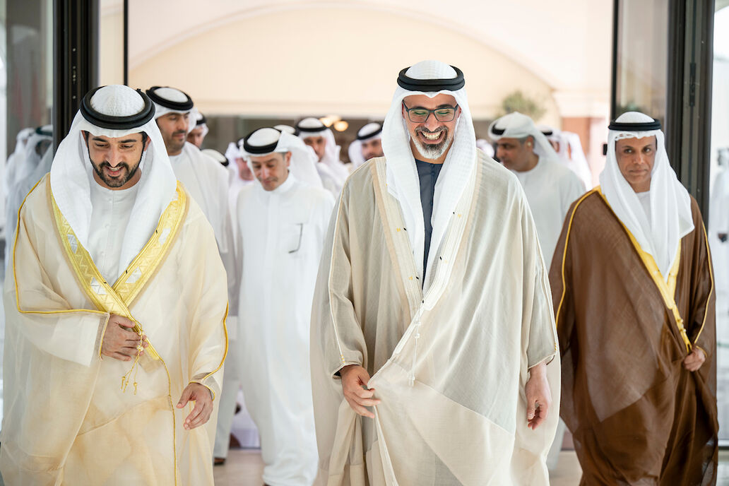 Mansour bin Zayed and Khaled bin Mohamed bin Zayed receive Crown ...