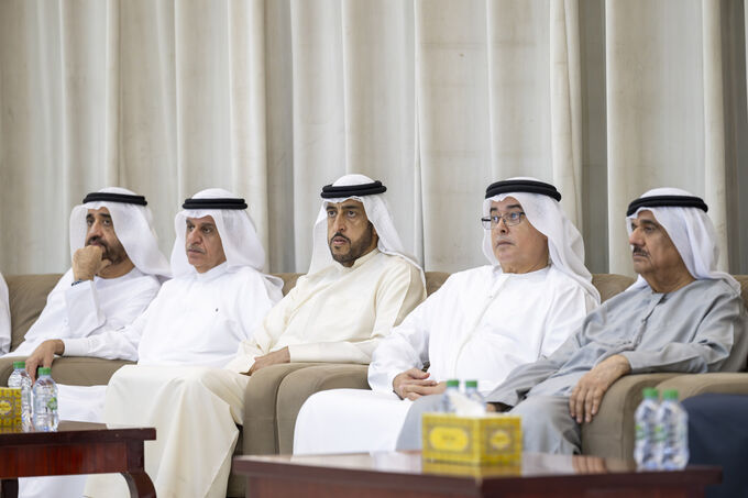 Ruler of Umm Al Quwain receives condolences from Crown Prince of Abu Dhabi on the passing of Sheikh Abdullah bin Ahmed bin Rashid Al Mualla