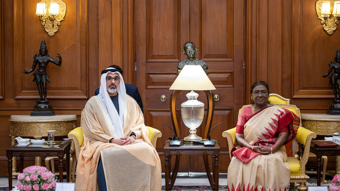 Crown Prince of Abu Dhabi and President of India discuss bonds of friendship and ties of cooperation