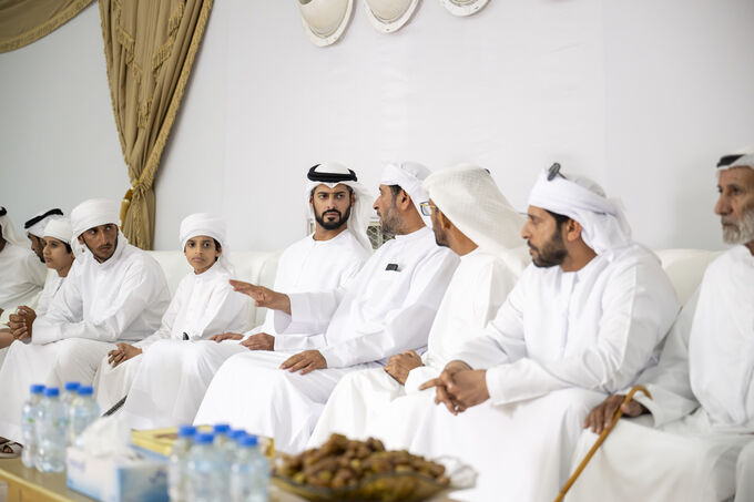 Zayed bin Hamdan bin Zayed offers condolences on the passing of Mohamed Humaid Baldabeela Al Mansoori 