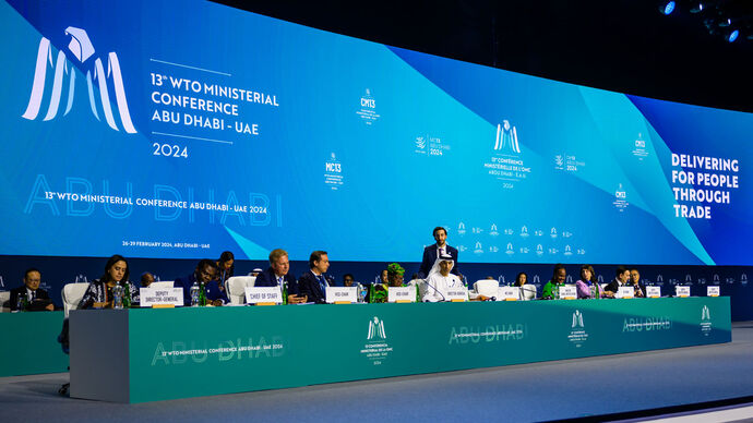 13th World Trade Organization Ministerial Conference concludes with Abu Dhabi Declaration,  securing key trade and development agreements