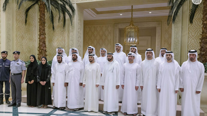 Hamdan bin Zayed honours government entities and private companies for efforts serving the community in Al Dhafra Region