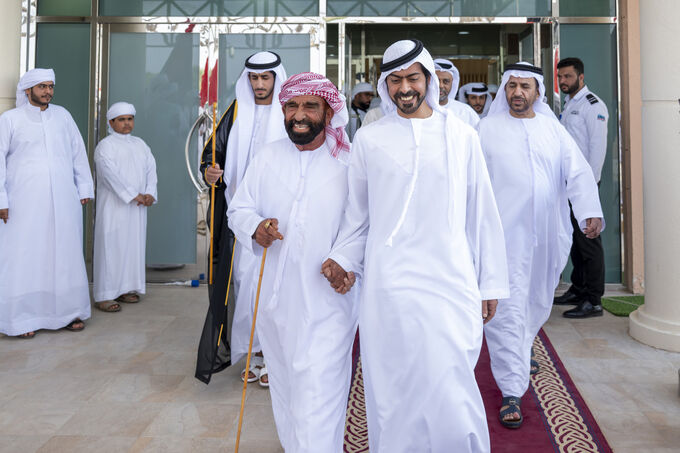 Khalifa bin Tahnoon bin Mohammed attends Humaid Rashed Al Shamsi wedding reception