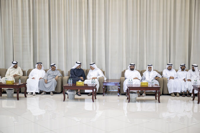 Ruler of Umm Al Quwain receives condolences from Crown Prince of Abu Dhabi on the passing of Sheikh Abdullah bin Ahmed bin Rashid Al Mualla