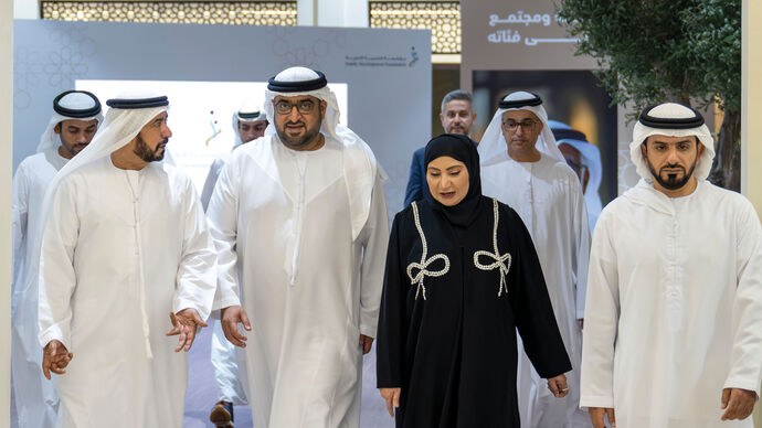 On behalf of Hazza bin Zayed Mohammed bin Hamdan bin Zayed inaugurates Barakat Al Dar Club in Remah, Al Ain Region