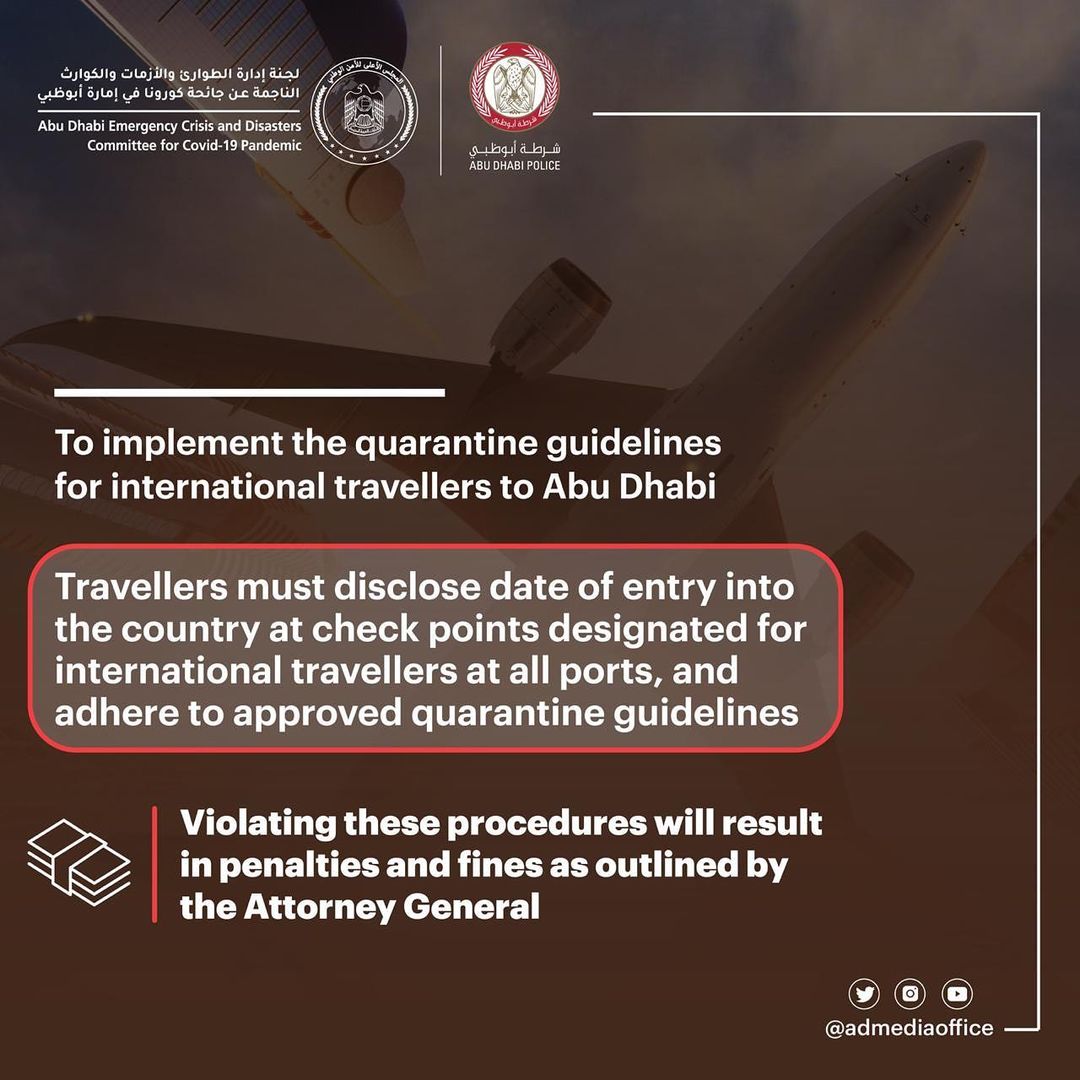 abu dhabi latest travel guidelines